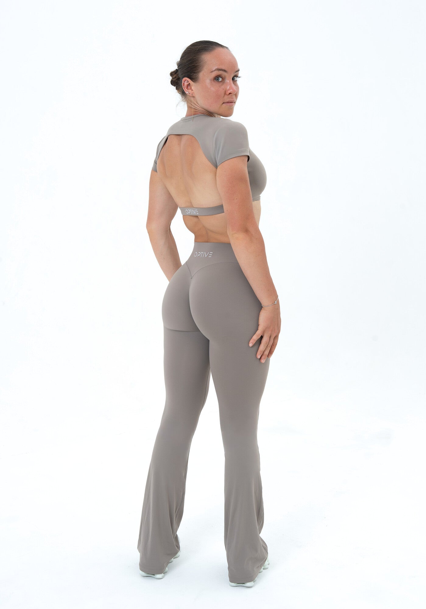 DAVOMI Open Back T-Shirt - Dusk Grey