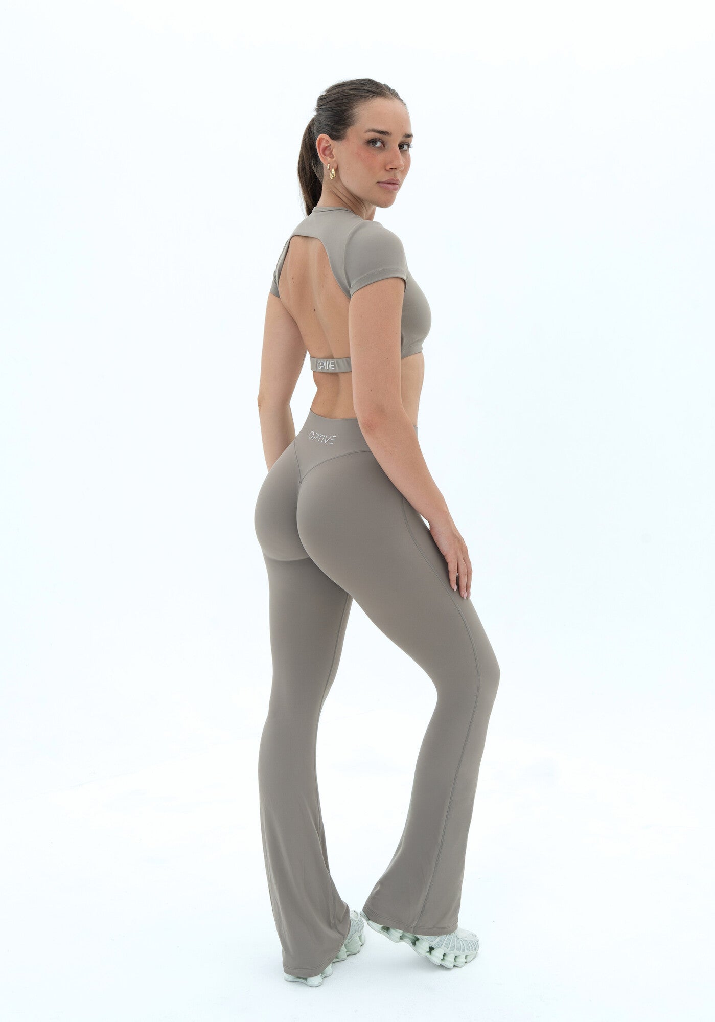 LUXE Sculpt Flared Leggings - Dusk Grey