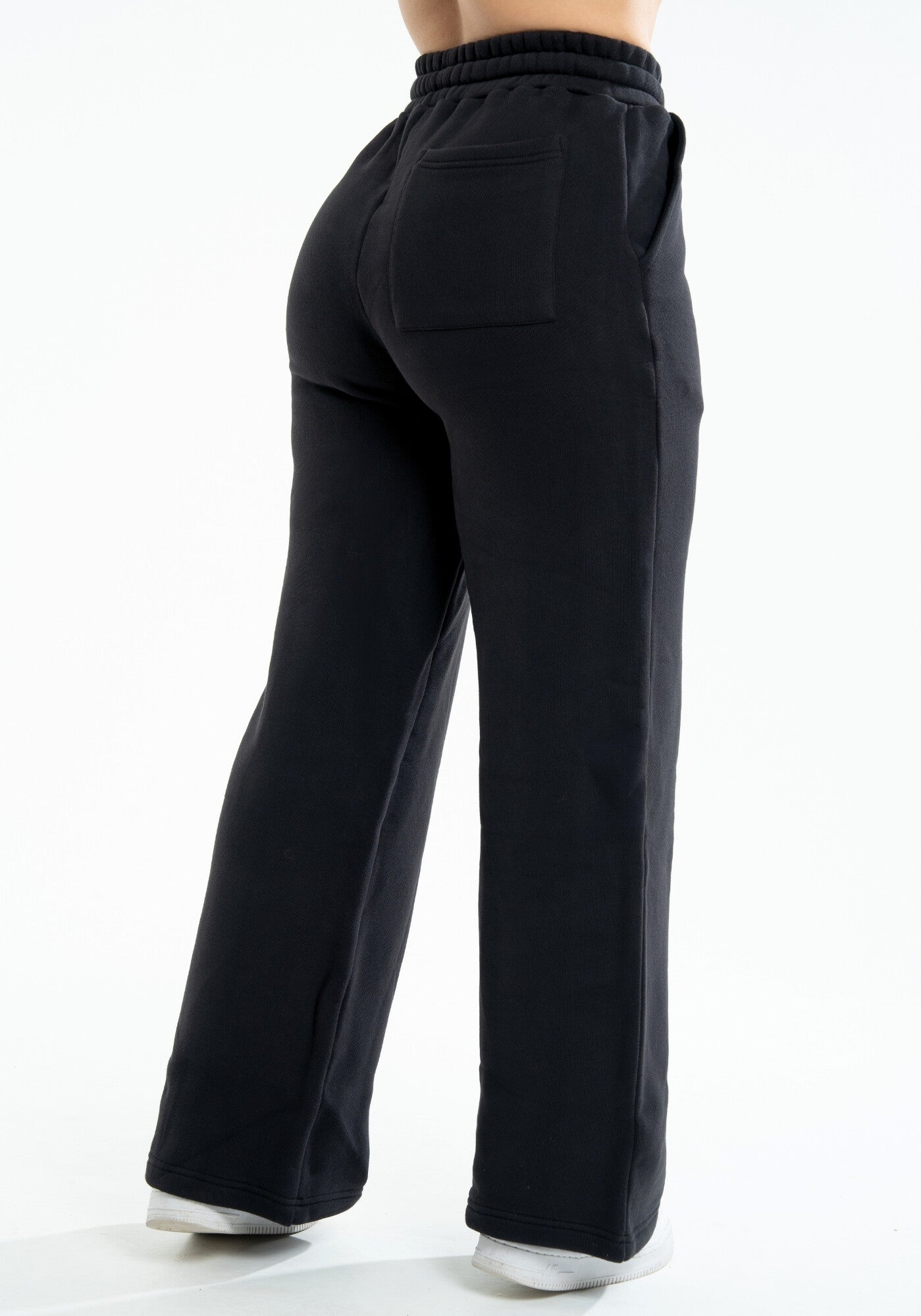 OVERSIZED OPEN LEG JOGGER - Deep Black