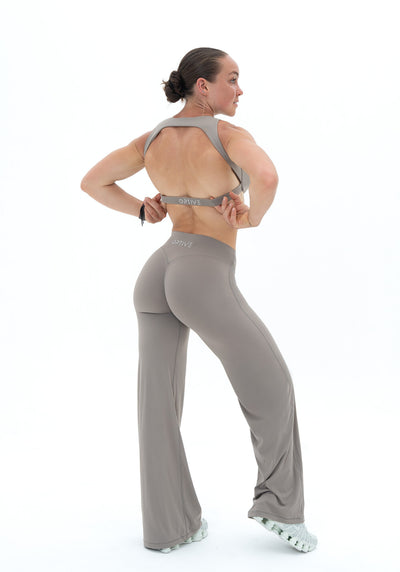 DAVOMI Open Back Top - Dusk Grey