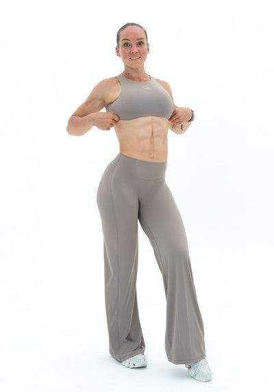 DAVOMI Open Back Top - Dusk Grey