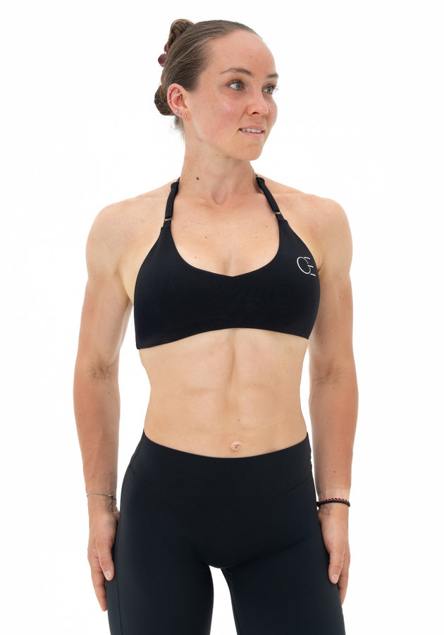 DAVOMI Minimal Neckholder Sport-BH - Deep Black