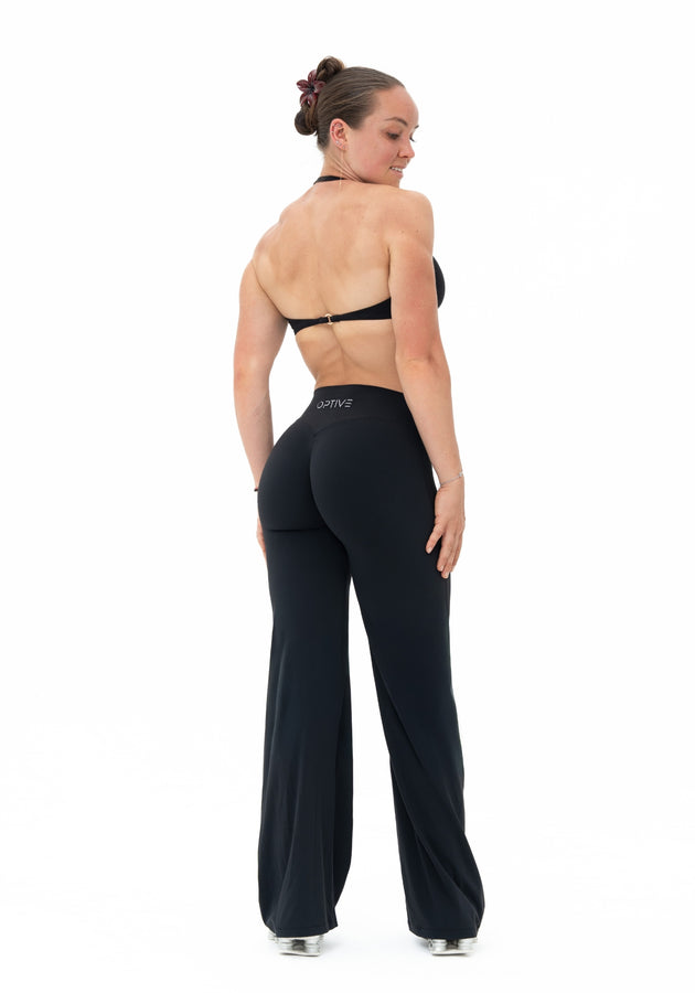 (PRE-ORDER) LUXE Sculpt Straight Leg Leggings - Deep Black