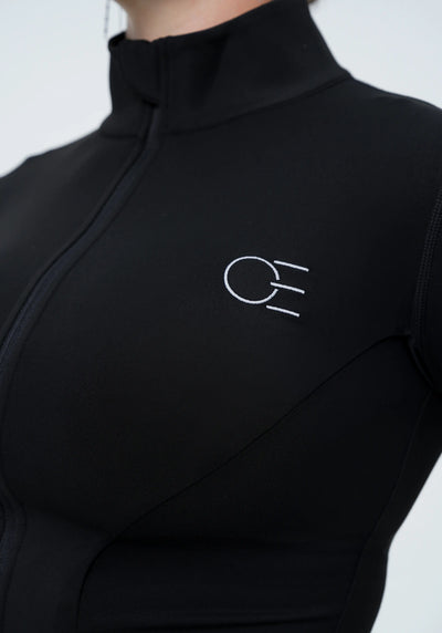 LUXE Flow Zip-Jacket - Deep Black