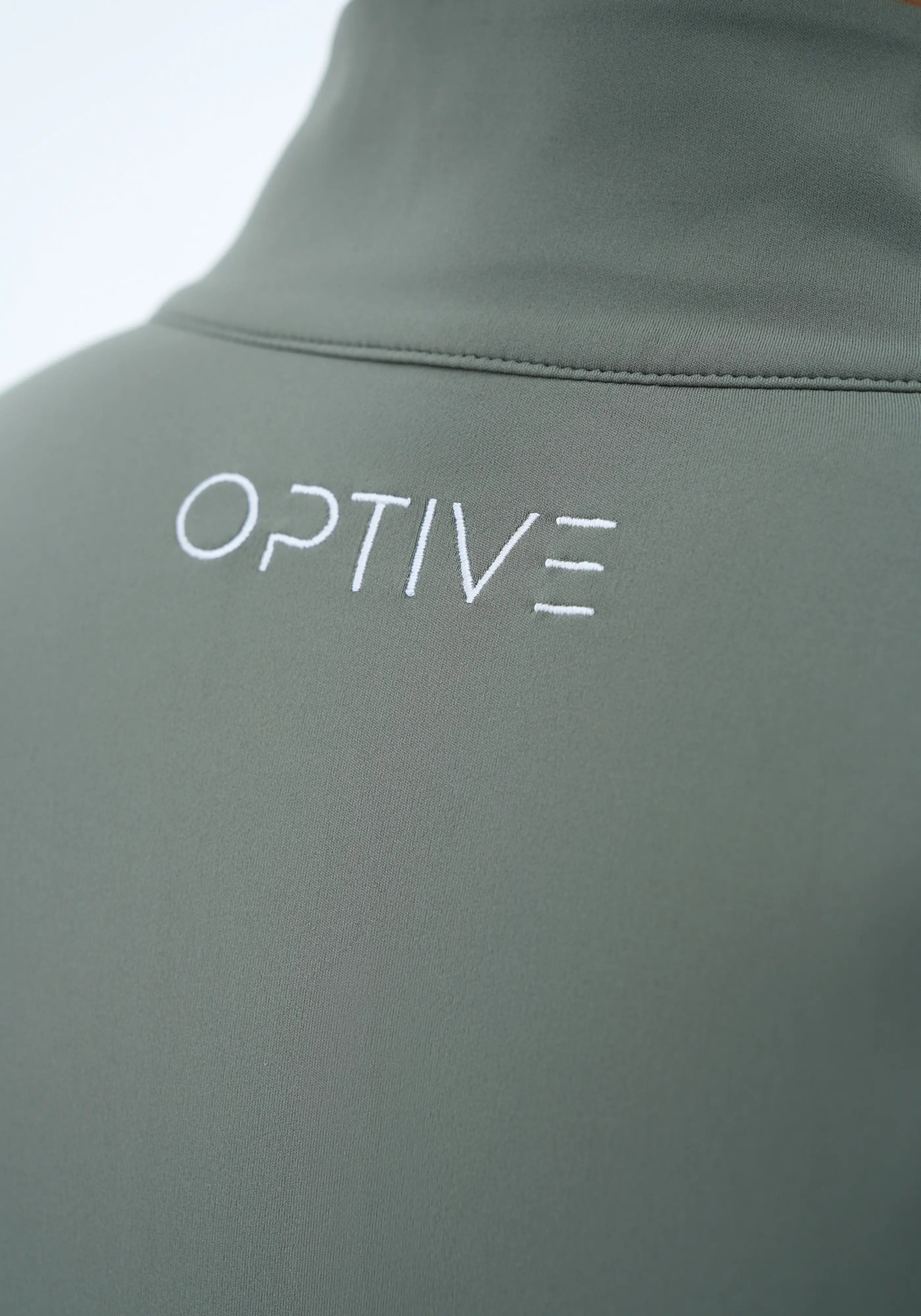 LUXE Flow Zip-Jacket - Sage Khaki