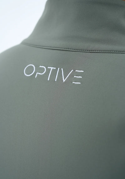 LUXE Flow Zip-Jacket - Sage Khaki