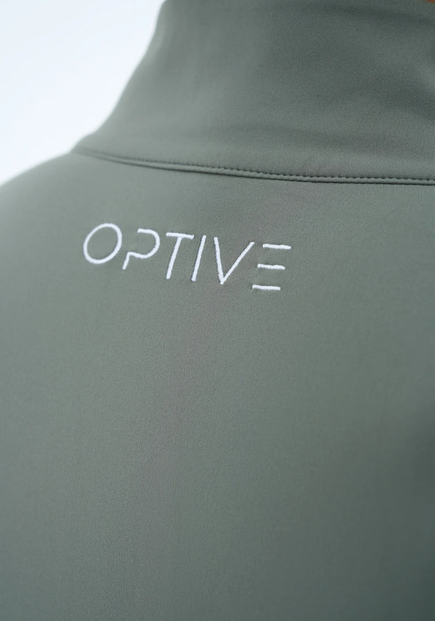 LUXE Flow Zip-Jacket - Sage Khaki