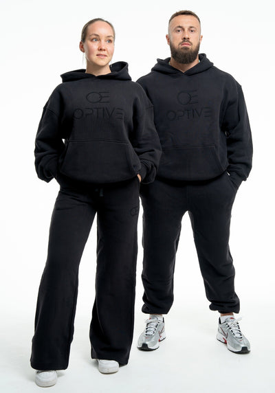 OVERSIZED UNISEX HOODIE - Deep Black