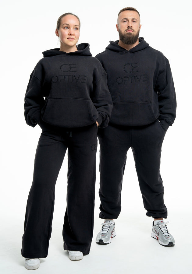 OVERSIZED UNISEX HOODIE - Deep Black