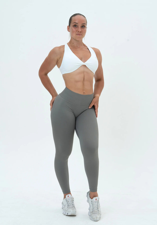 DAVOMI Double Twist Sport-BH - Cream White