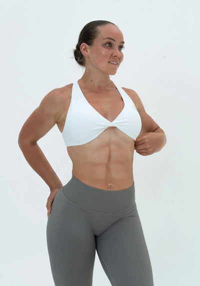 DAVOMI Double Twist Sport-BH - Cream White