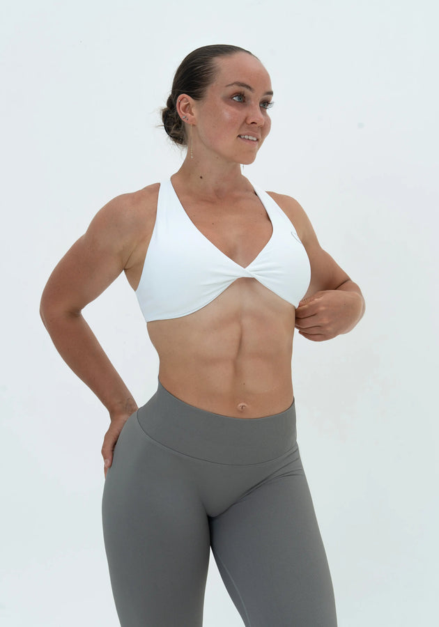 DAVOMI Double Twist Sport-BH - Cream White