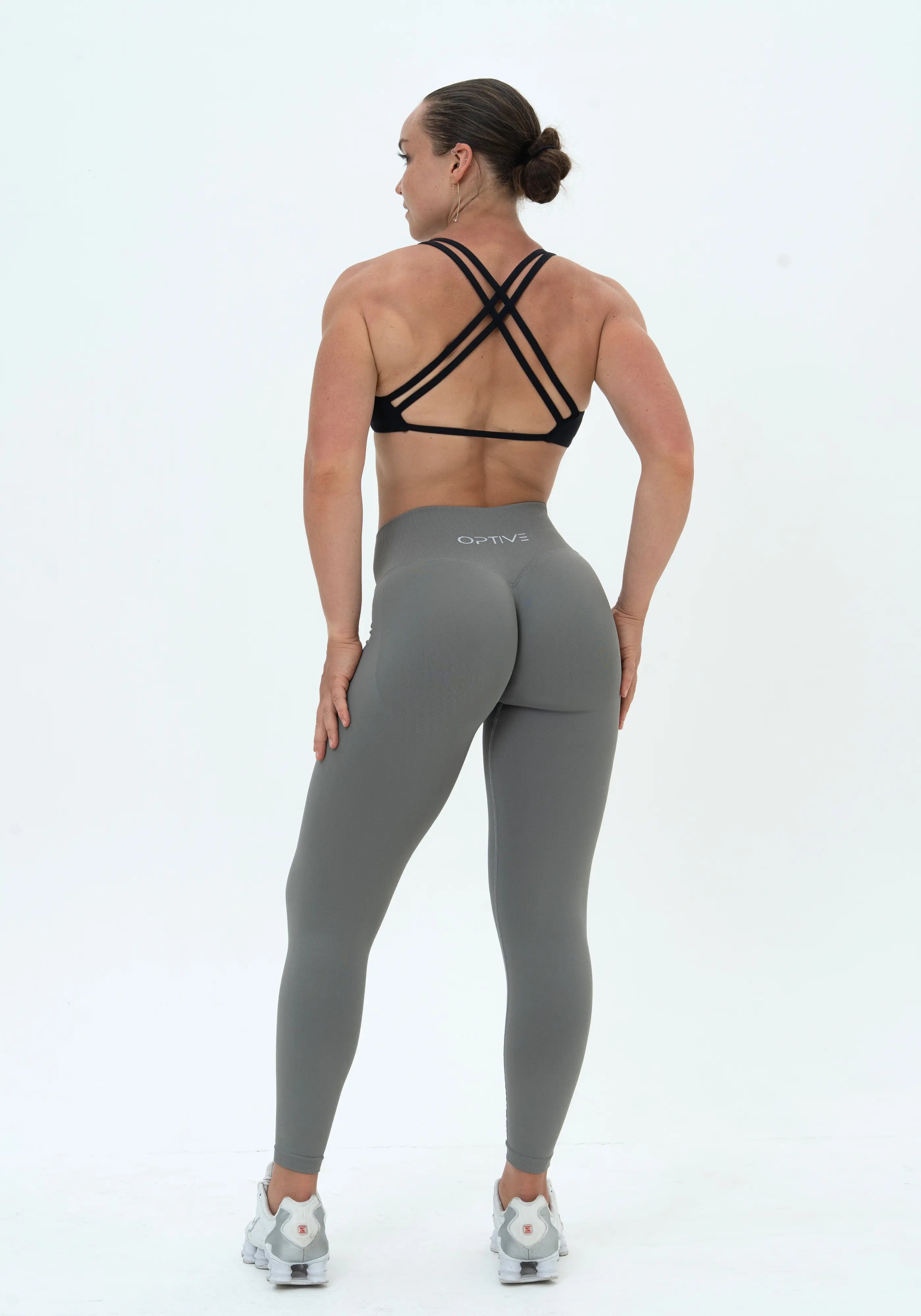 DAVOMI Double Twist Sport-BH - Deep Black