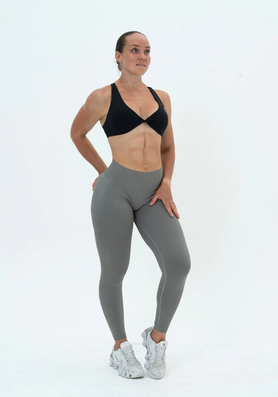 DAVOMI Double Twist Sport-BH - Deep Black