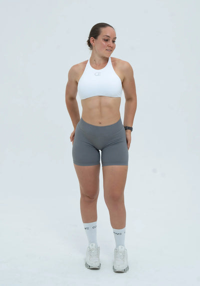 DAVOMI High Neck Sport-BH - Cream White