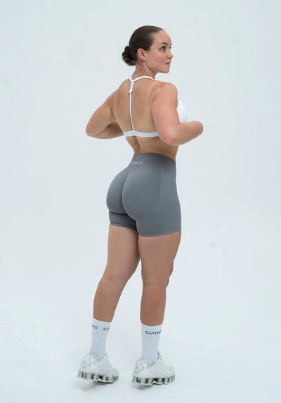 DAVOMI High Neck Sport-BH - Cream White