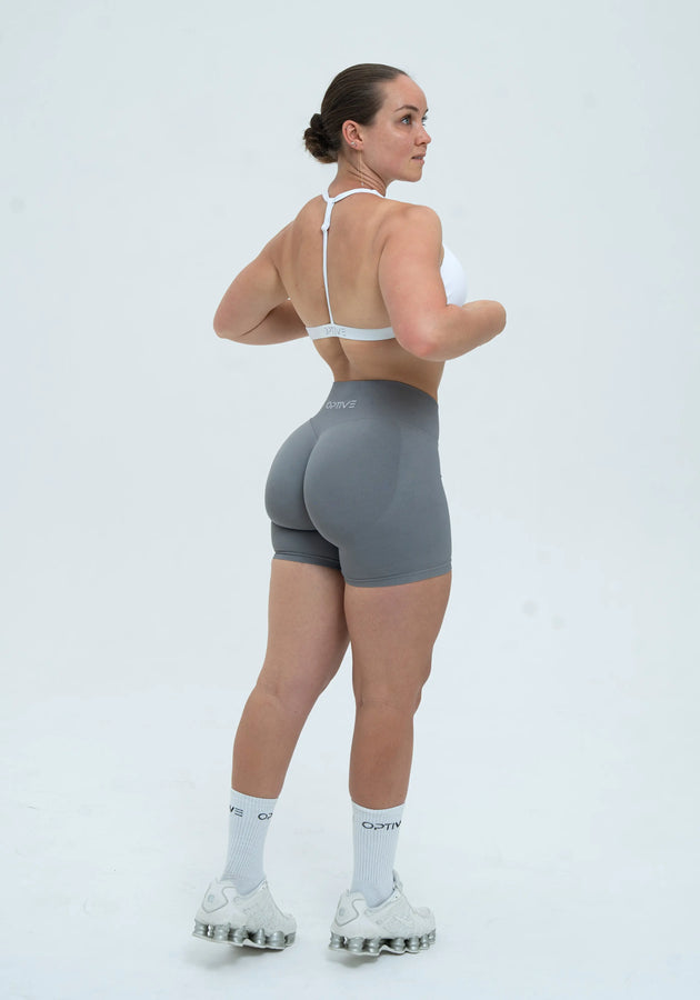 DAVOMI High Neck Sport-BH - Cream White