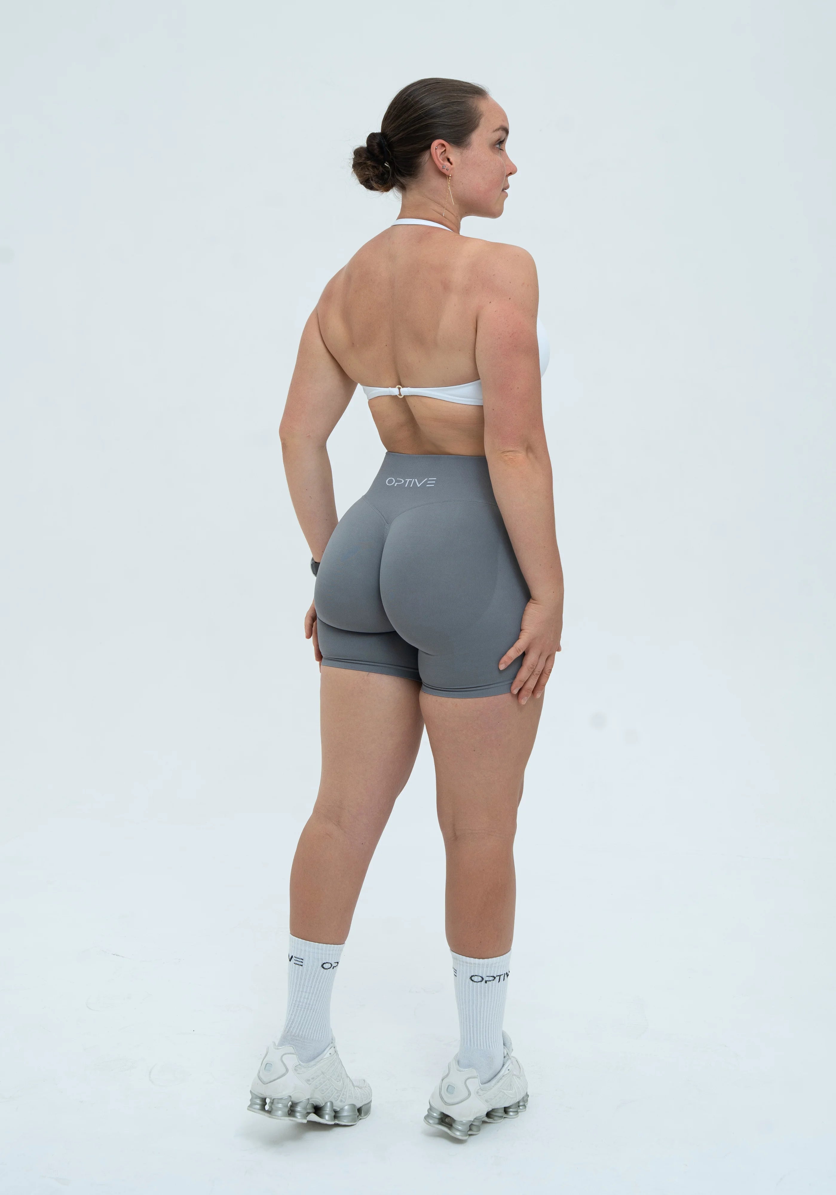 DAVOMI Minimal Neckholder Sport-BH - Cream White