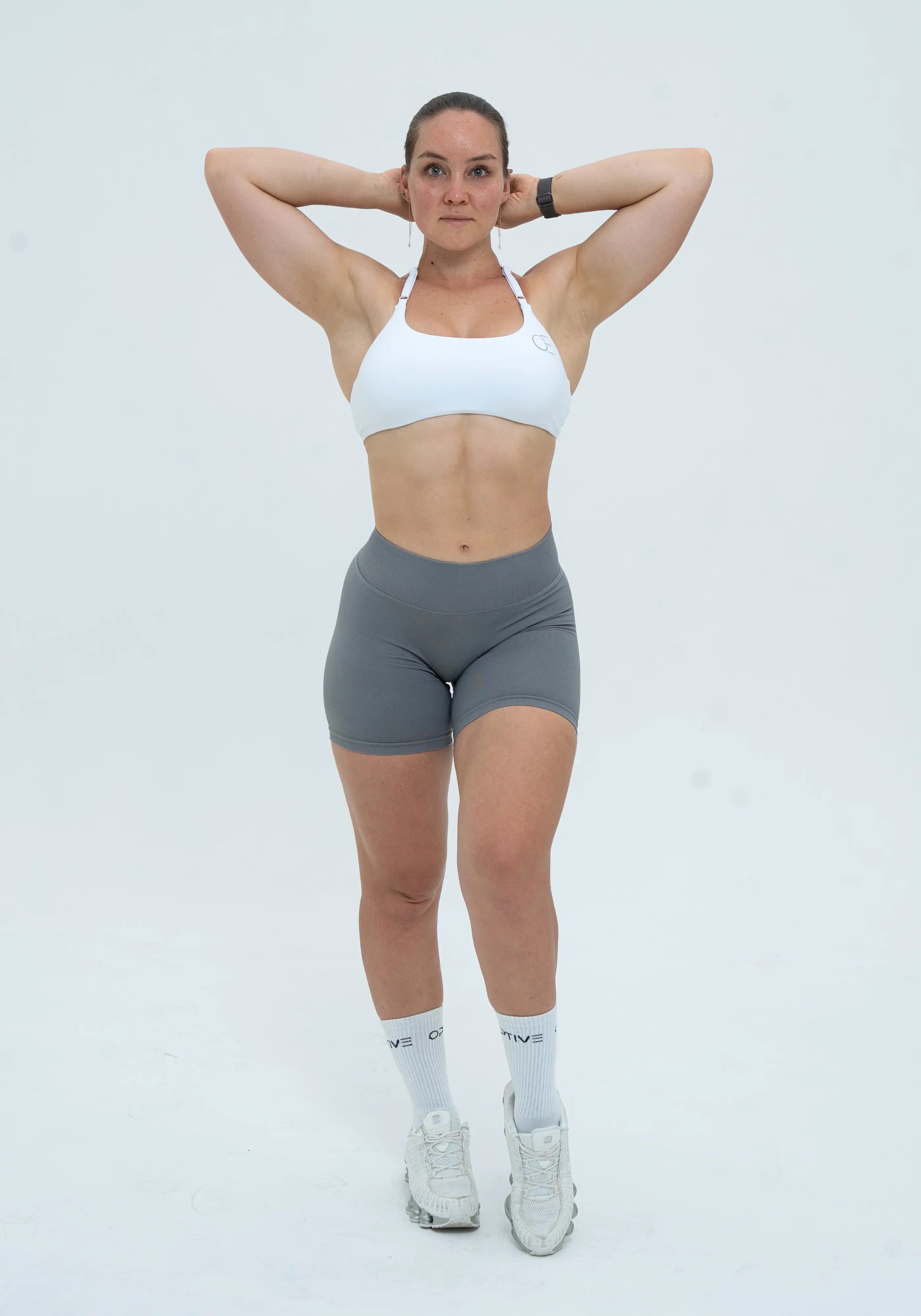 DAVOMI Minimal Neckholder Sport-BH - Cream White