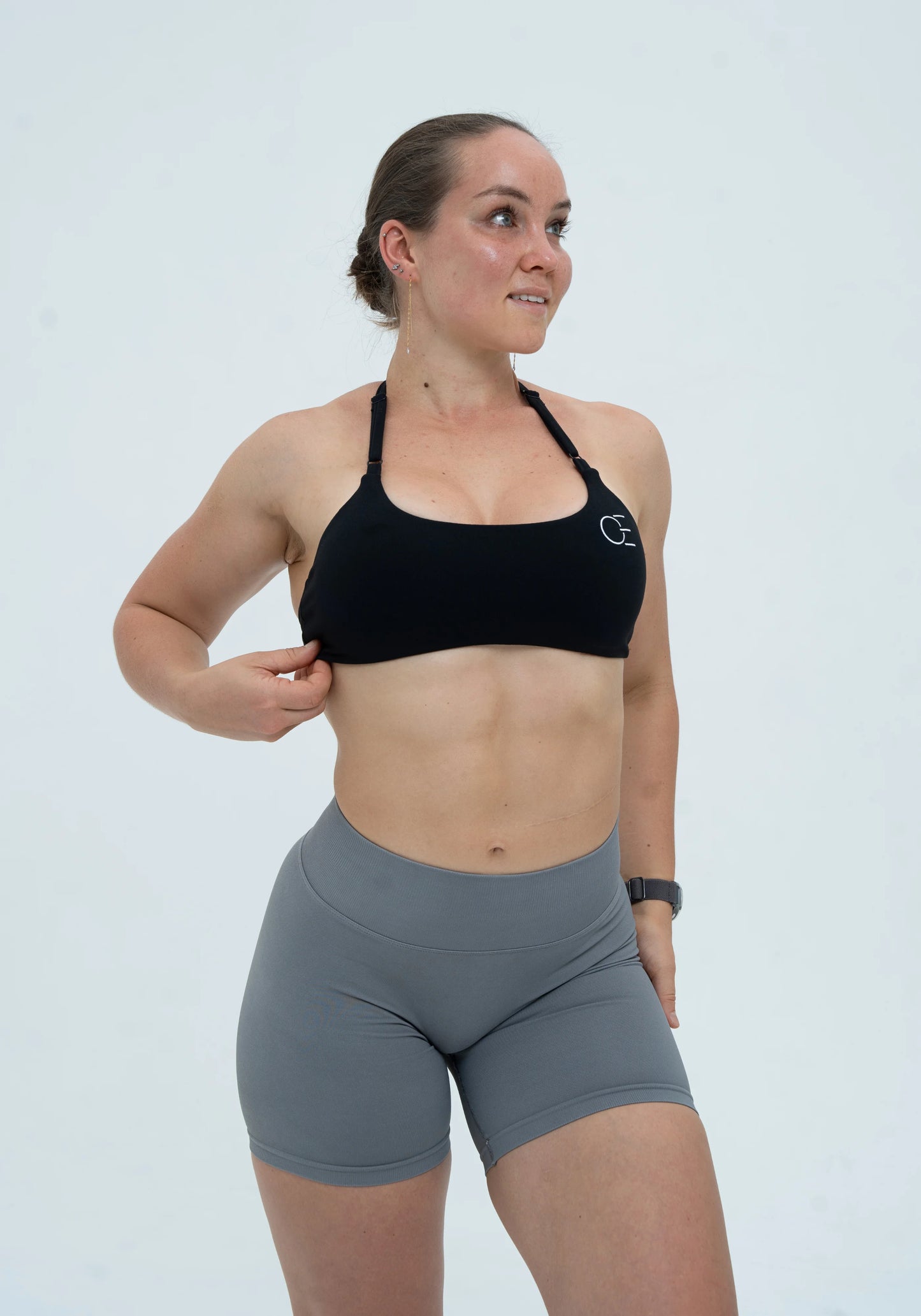 DAVOMI Minimal Neckholder Sport-BH - Deep Black