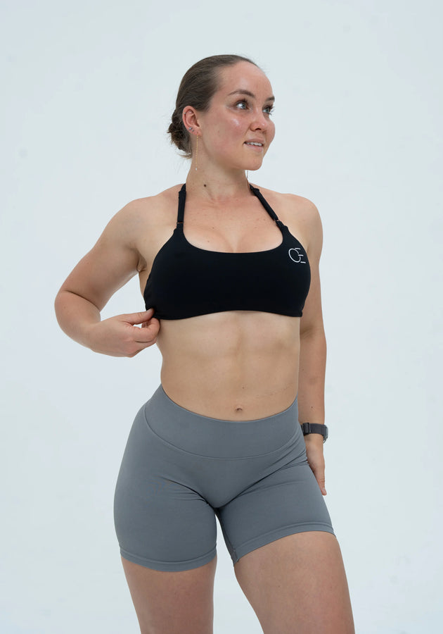 DAVOMI Minimal Neckholder Sport-BH - Deep Black