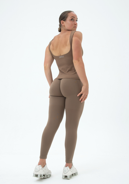 DIVINE Backless Top - Mocha Brown