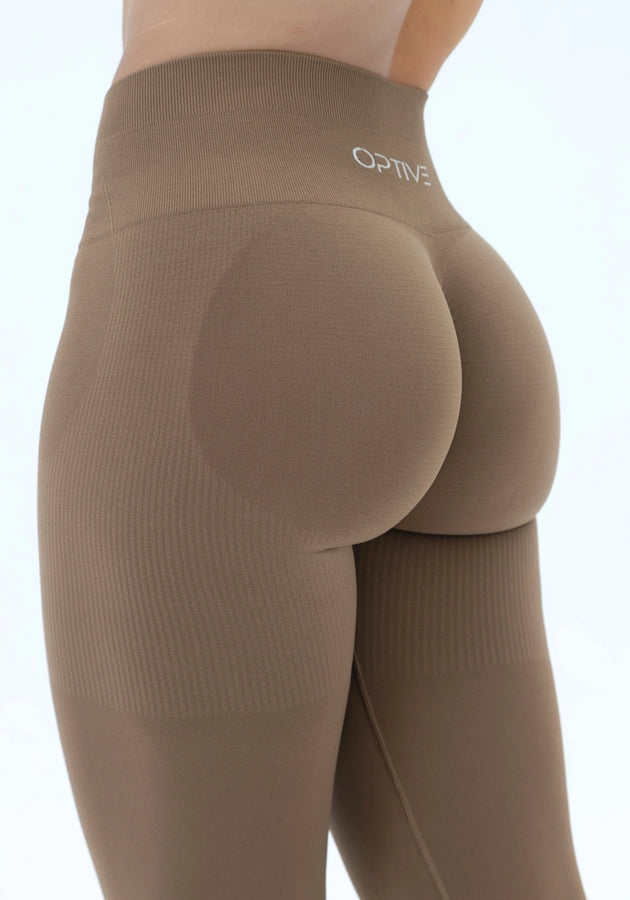 DIVINE Scrunch Leggings - Mocha Brown
