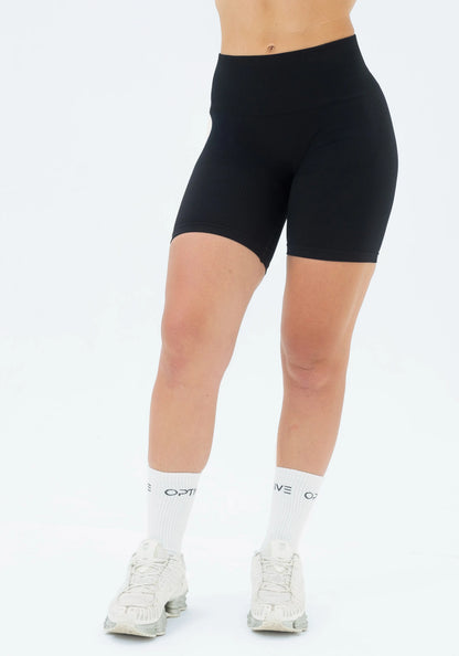 DIVINE Scrunch Shorts - Deep Black