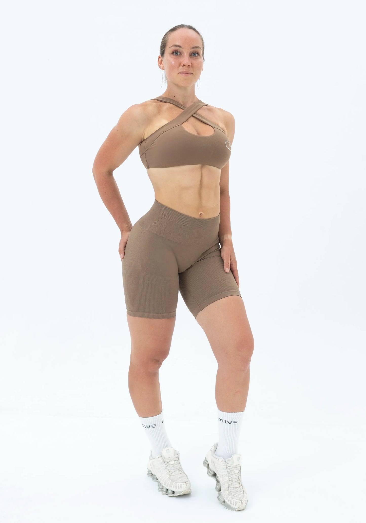 DIVINE Scrunch Shorts - Mocha Brown