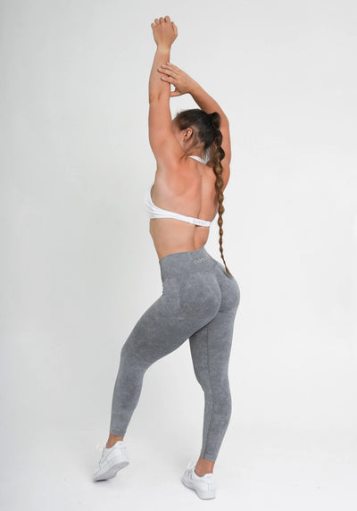 INITIUM 2.0 Scrunch Leggings - Stone Grey