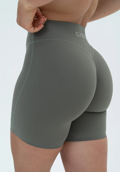 LUXE Sculpt Shorts - Sage Khaki