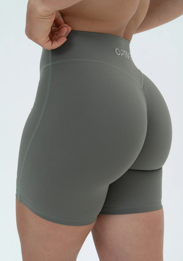 LUXE Sculpt Shorts - Sage Khaki
