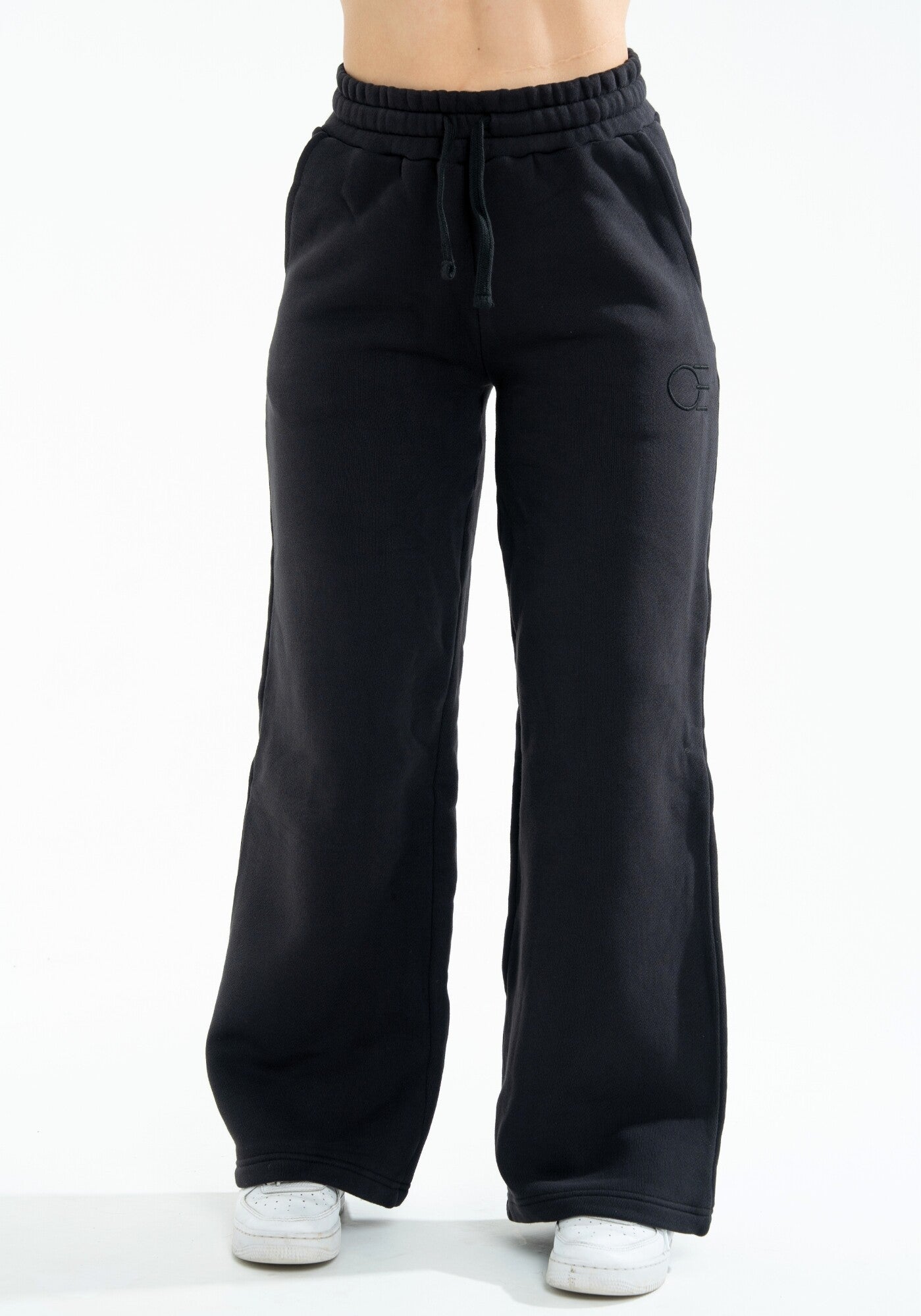 OVERSIZED OPEN LEG JOGGER - Deep Black