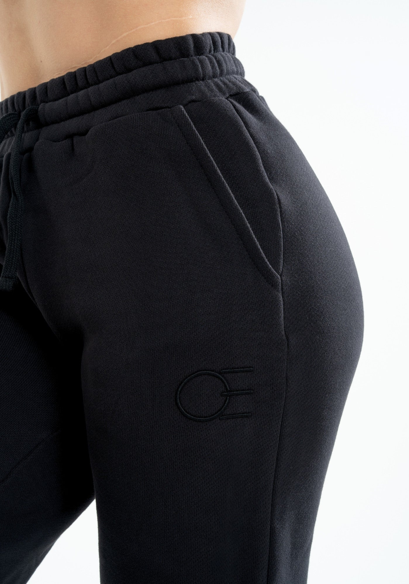 OVERSIZED OPEN LEG JOGGER - Deep Black
