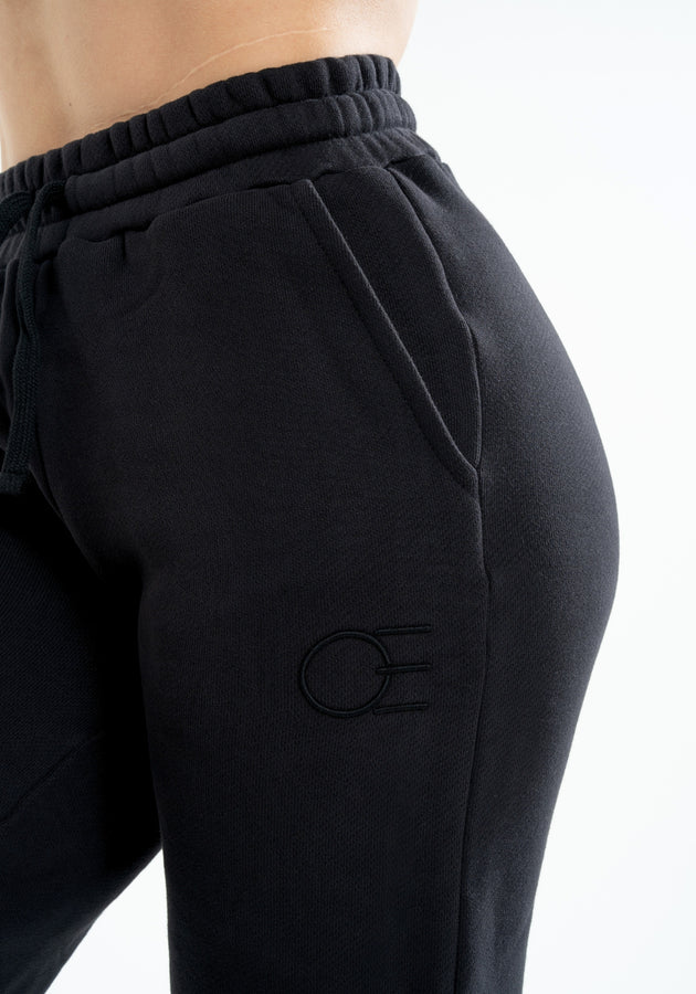 OVERSIZED OPEN LEG JOGGER - Deep Black