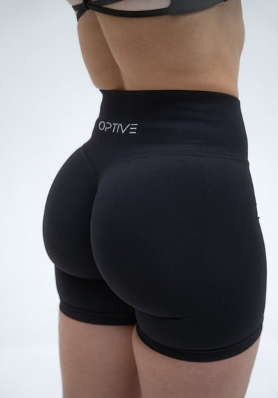 UNITY V-Shape Scrunch Shorts - Deep Black